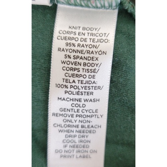 LOFT Colorblock Long Sleeve Top Green‎ Khaki Women's Size Small - Picture 6 of 6